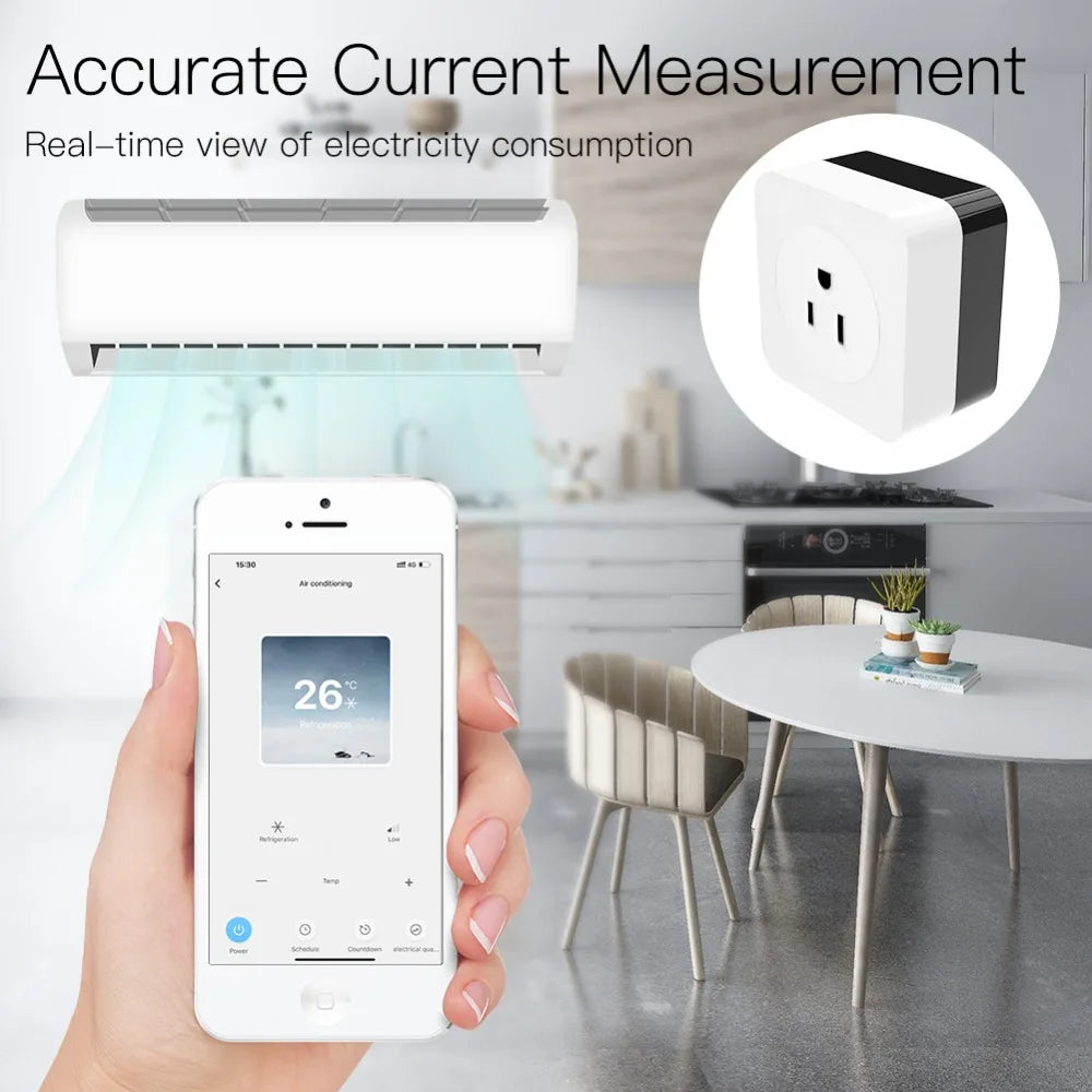 Alexa Compatible Smart Wall Socket Air Conditioner Companion Plug IR Remote Control Support Plug 16A US UK EU Plug Tuya Smart