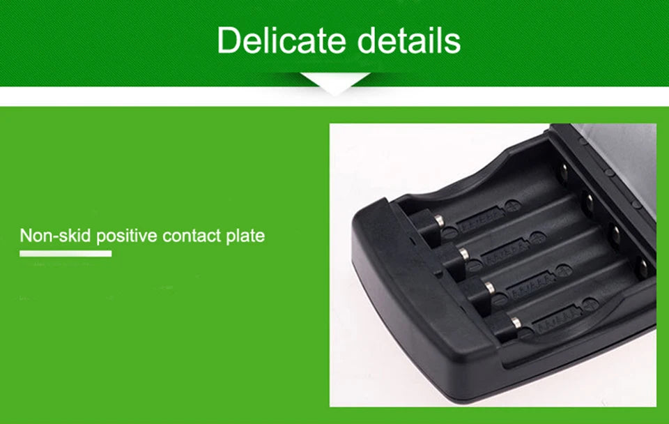 4 way Ecological Charger  with USB input port for  LR03 LR6 disposable Batteries and AA AAA Rechargeable alkaline Batteries