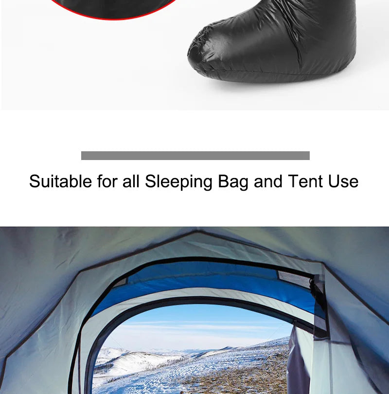 Camping Down Socks Down Booties Sleeping Bag Socks Down Boots Camping Sleeping Boots  Kamperbox Sleeping Bag Down Booty