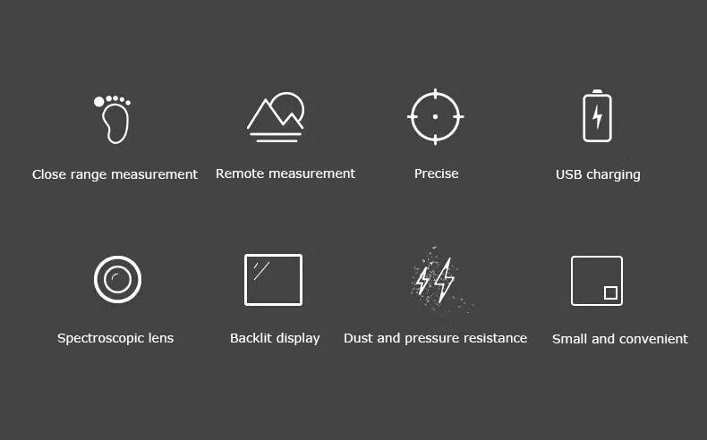 40M Laser Measuring Tape with Battery Retractable Digital Electronic Tape Measure Multi Angle Measuring Tool