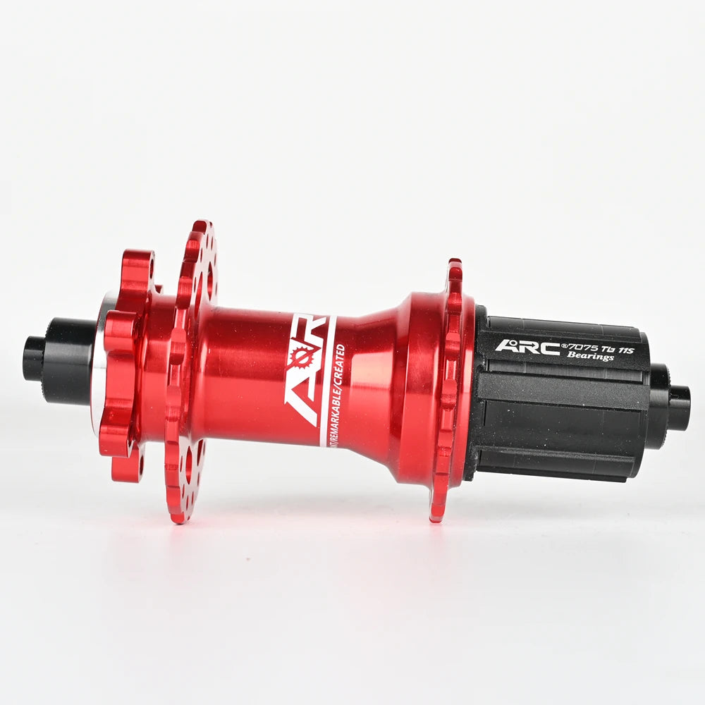 Bicycle Hubs ARC MT006 MTB Bike Hubs, 4 NBK Bearings, 28/32/36 Holes, 6-Bolt Disc Brake, 8-11 Speed, 4-Pawl 3-Tooth Design