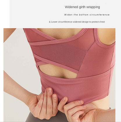 Sports Bra for Women Gym Shockproof Mesh Sports Quick-drying Bra Running Fitness Yoga Women Training Sports Underwear