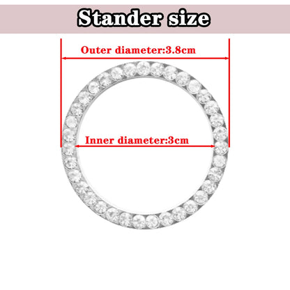 Car One-Click Engine Start Stop Switch Button Cover Crystal Rhinestone Cover Protector Ring Hand-set Sticker Decoration