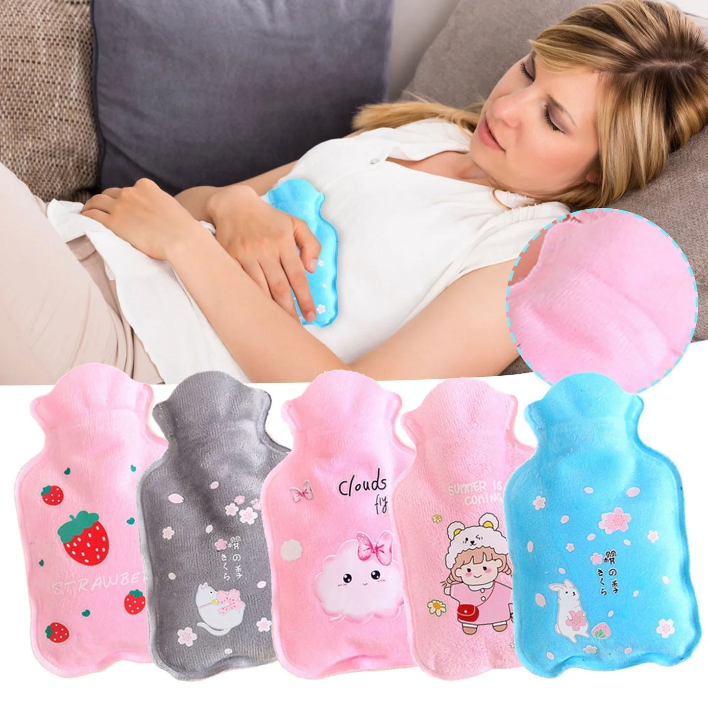 Top Selling Water-filled Hot Water Bottle Portable Water Hot Water Bottle Small Hot Water Bag Household Merchandises