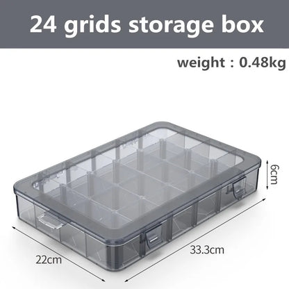 Organizer 9-24 Grids Adjustable Storage Container  Compartment Plastic Storage Box Component Screw Holder Case Display Container