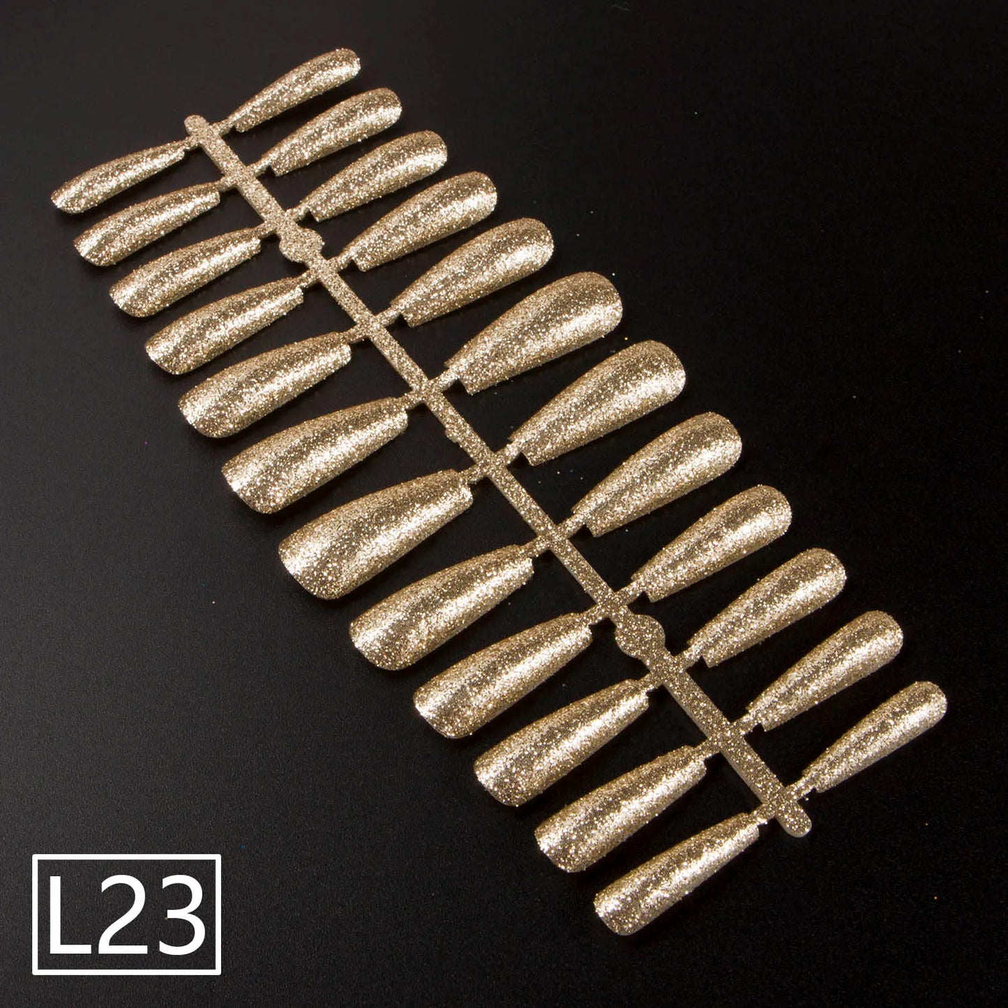 1 Set Glitter False Nail Tips Full Cover Ballerina Fake Nail Tips Press on Nail Tips Coffin