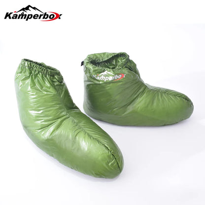 Kamperbox Down Slippers Down Socks Camping Down Booties for Sleeping Bag Camping  Down Socks AQ3