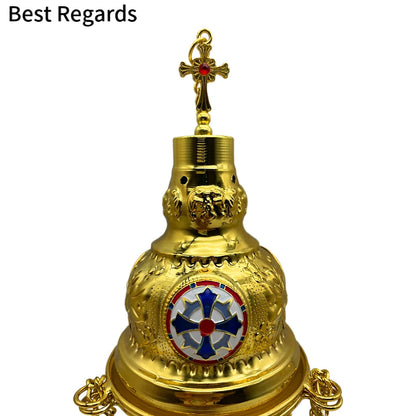 Best Regards 2021 Orthodox Incense Burner Church Decoration Orthodox Goods Church Mass Liturgical Censer Articles cruz pectoral