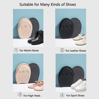 Half Insoles for Shoes Non-slip Sole Toe Plug Cushion High-density Foam Forefoot Pads Man Women Inserts for Shoes Size Reducer