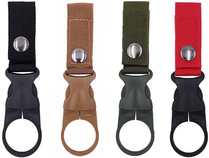 Tactical Water Hanger Outdoor Gear Clip Carabiner Water Bottle Buckle Hook Holder Keychain Belt Webbing Strap for Hiking Camping