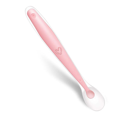 Soft Silicone Baby Feeding Spoon Candy Color Temperature Sensing Spoon Children Food Baby Spoons Feeding Dishes Feeder Flatware