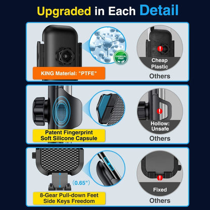 Dashboard Car Phone Holder【360° Widest View】9in Flexible Long Arm, Universal Handsfree Auto Windshield Air Vent Phone Mount 2025