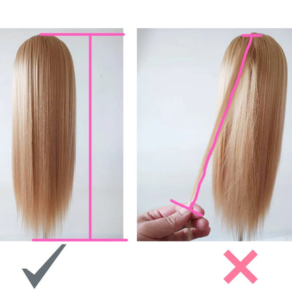 85%Real Hair Doll Head For Hairstyle Professional Training Head Kit Mannequin Head Styling To Practice Hot Curl Iron Straighten