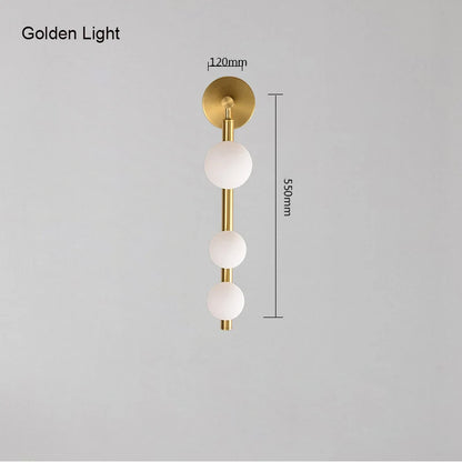 Modern ball wall lamp Decorative luxury wall light for Corridor TV Background Golden Black Mirror Vanity G9 bedside reading lamp