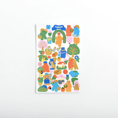 Mohamm 1Pc Animal Friends Series Stickers Decoration Scrapbooking Paper Creative Stationary School Supplies