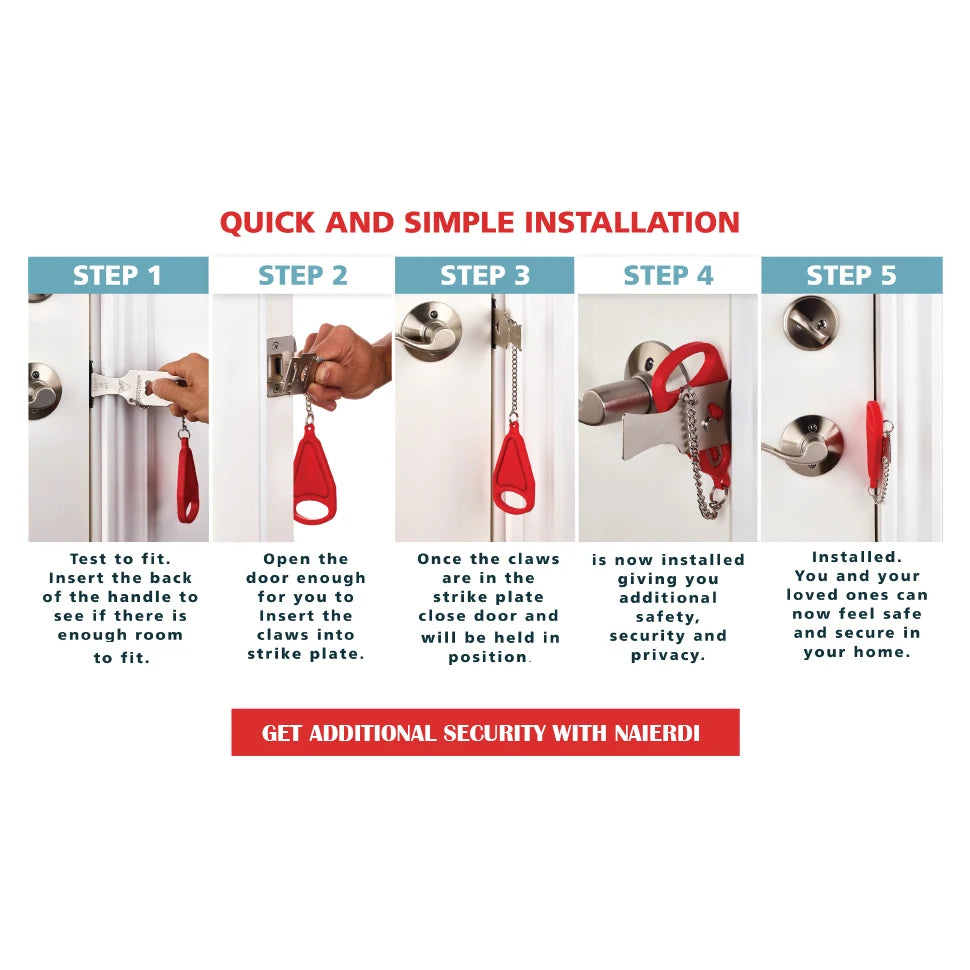 Portable Hotel Door Lock Locks Self-Defense Door Stop Travel Travel Accommodation Door Stopper Door Lock security door