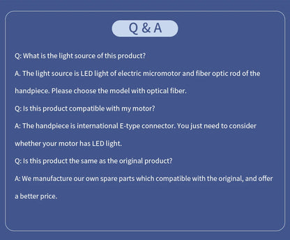 LED Illumination Dental Low Speed Air Motor With Micro Power Generator E-type 2/4/6 Hole Internal Water Spray AI-M205LG