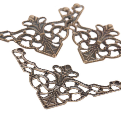 10Pcs Wooden Case Corner Protector Decorative Corner Furniture Metal Crafts Jewelry Box Corner Foot