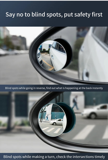 Baseus 2pcs Car Rear View Mirror Full Vision 360 Degree Wide Anger Parking Assitant Waterproof Auto Rearview Blind Spot Mirror