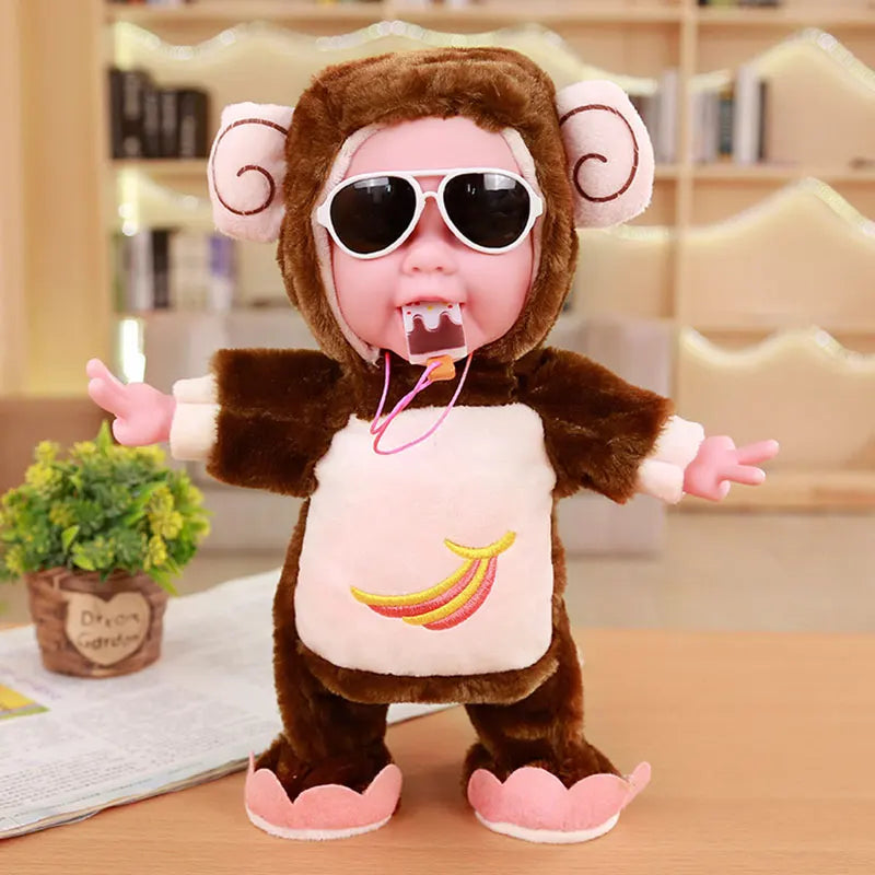 Electronic Reborn Baby Doll Toys Talk Walk Robot Doll 120 Songs Stuffed Lifelike Toddler Baby For Kids Accompany Birthday Gifts