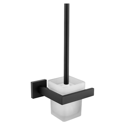 Black Stainless Steel Square Wall-mounted Bathroom Accessories Toilet Brush