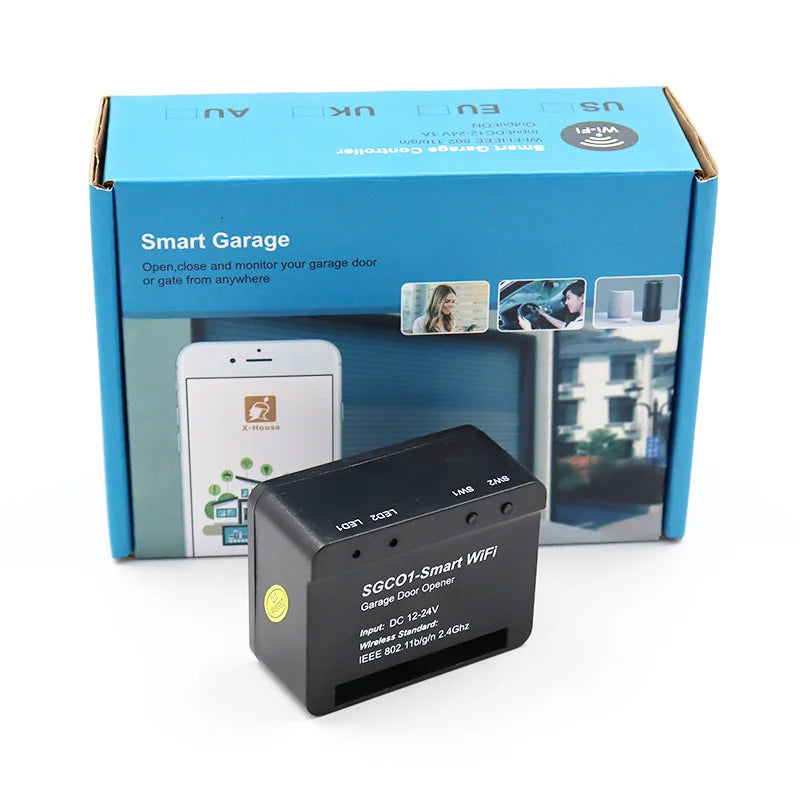 Smart WiFi Garage Door Opener Controller, APP Remote Control from Anywhere, No Hub Needed, History Record/Set Timer/Schedule