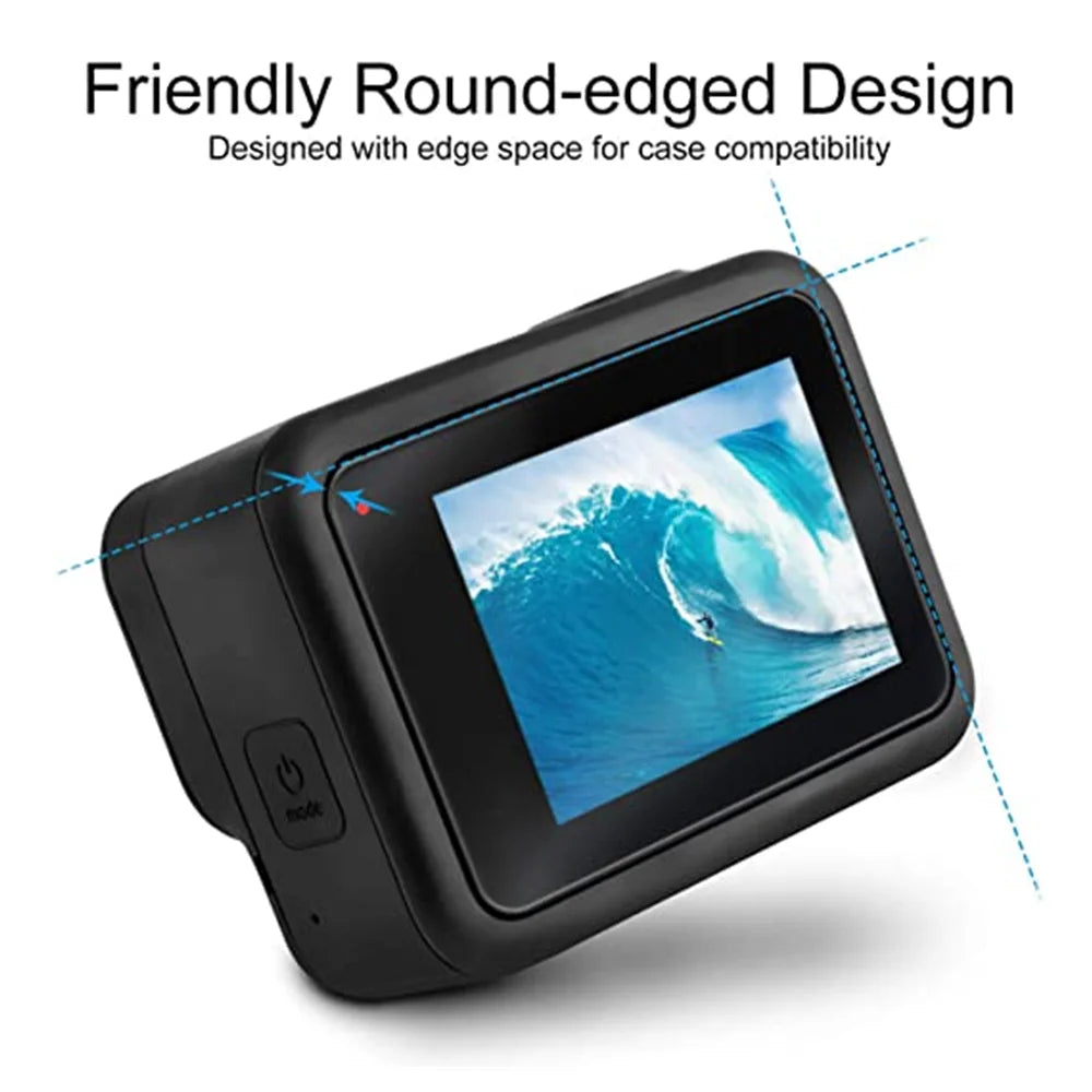 6Pcs Camera Lens Tempered Glass Film HD Screen Protector Dustproof Protective Film for GoPro 8 Sports & Action Video Cameras