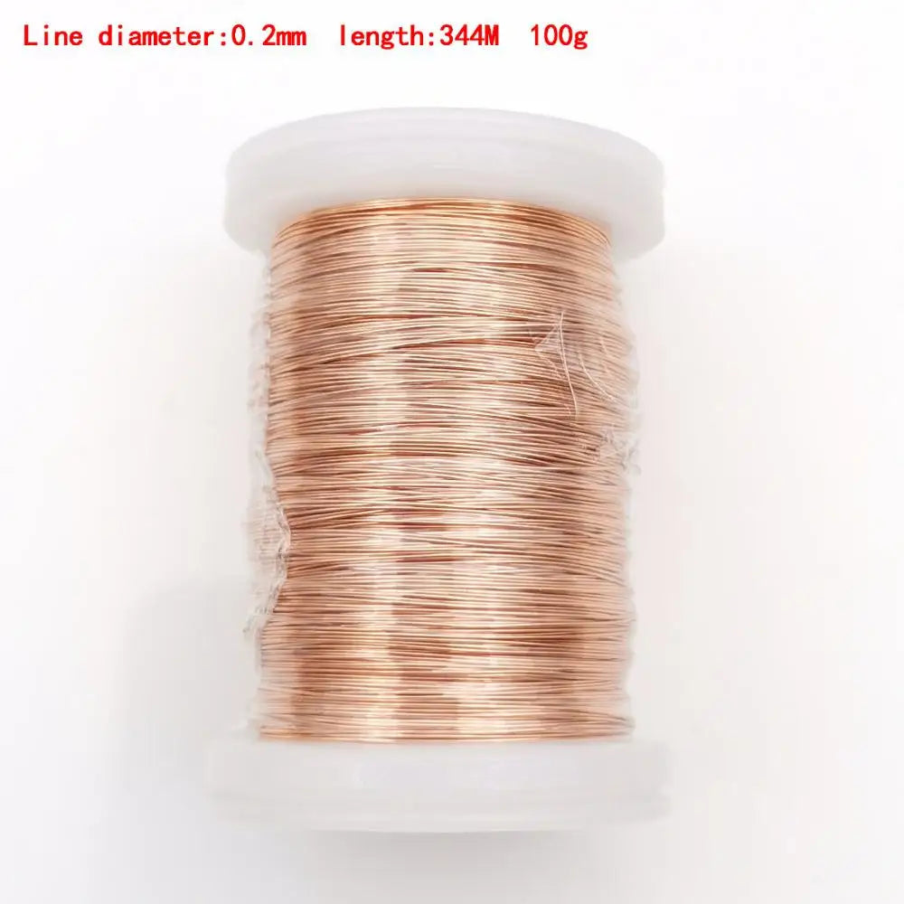 0.13mm 0.25mm 0.51mm 1mm 1.25mm copper wire Magnet Wire Enameled Copper Winding wire Coil Copper Wire Winding wire Weight 100g