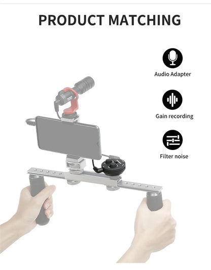 Saramonic AX1 Microphone Audio Adapter Mixer for DSLR Mirrorless Video Cameras Smartphones Recorders Laptops Youtube Streaming