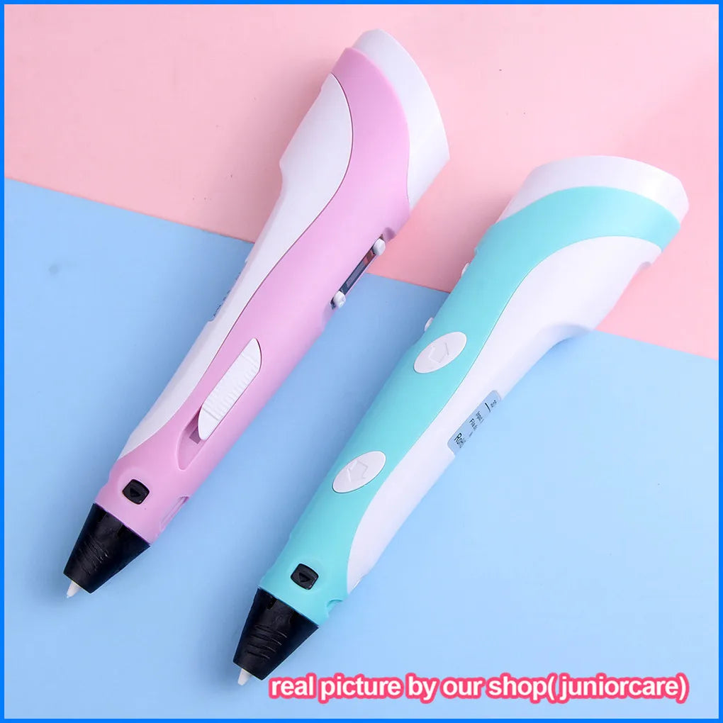 3D Pen 3d Printing Pen DIY Drawing Pens PLA Filament With USB PU Travel Case Birthday Christmas Gift For Kids Children