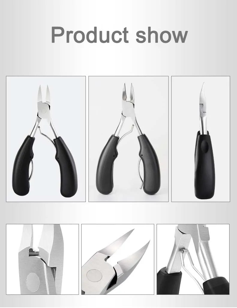 Toe Nail Clippers Remove Dead Skin Nail Correction Nippers Ingrown Toenail Cuticle Scissor Edge Cutter Thick Pedicure Care Tool
