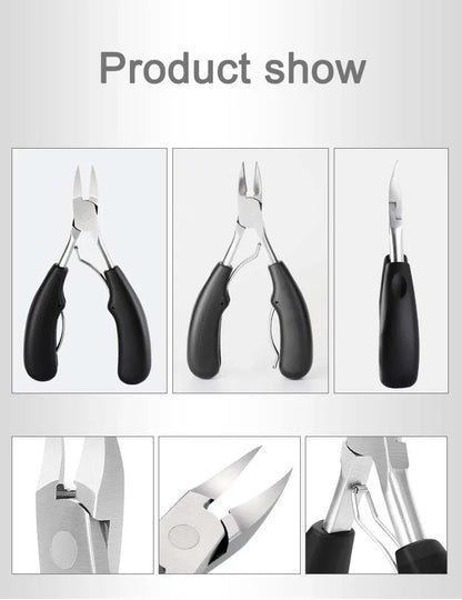Toe Nail Clippers Remove Dead Skin Nail Correction Nippers Ingrown Toenail Cuticle Scissor Edge Cutter Thick Pedicure Care Tool