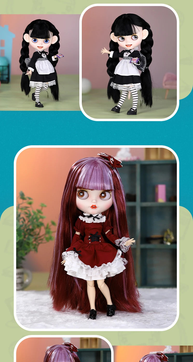 ICY DBS Blyth Doll Combination Including Clothes Shoes Hand Set AB Cosplay Dressing 1/6 BJD