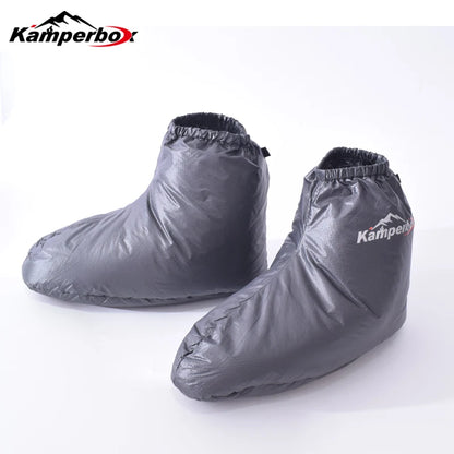 Kamperbox Down Slippers Down Socks Camping Down Booties for Sleeping Bag Camping  Down Socks AQ3