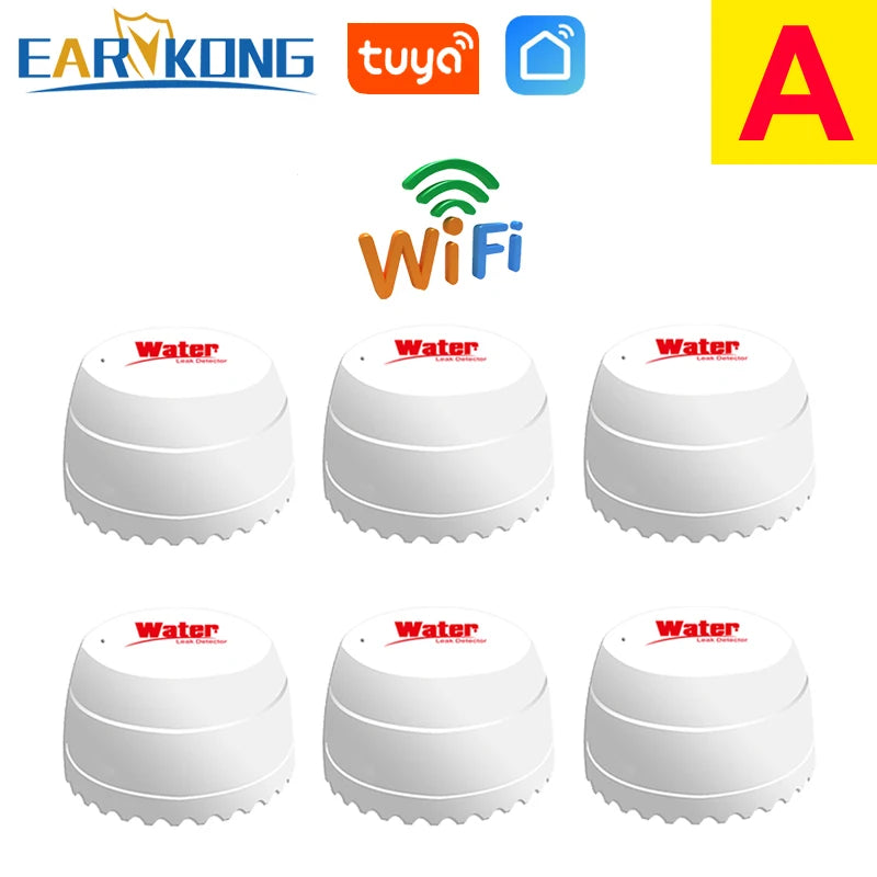 Wifi Leak Detector Water Detector Leakage Sensor Smart Home Alarm Tuyasmart Smart Life APP Flood Alert Overflow Security