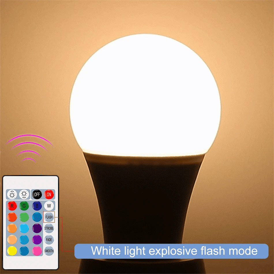 E27 Smart Control Lamp Led RGB Light Dimmable 5W 10W 15W RGBW Led Lamp Colorful Changing Bulb Led Lampada RGBW White Decor Home