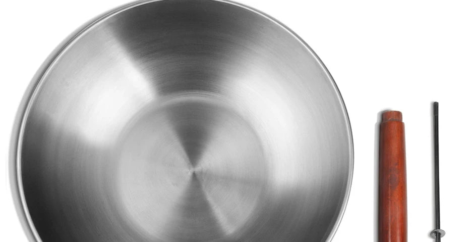 Konco Handmade Iron Wok Traditional Cookware Iron Pot Non-coating Healthy Wok Gas Cookware-30/32/34CM