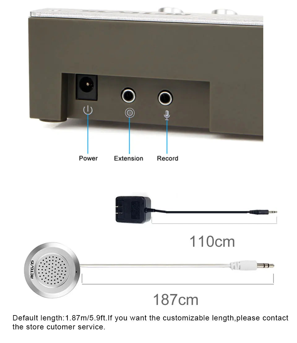 Retevis RT-9908 Dual Way Window Intercom System Bank Counter Interphone Two Way Intercom Intercom bank pharmacy Table Microphone