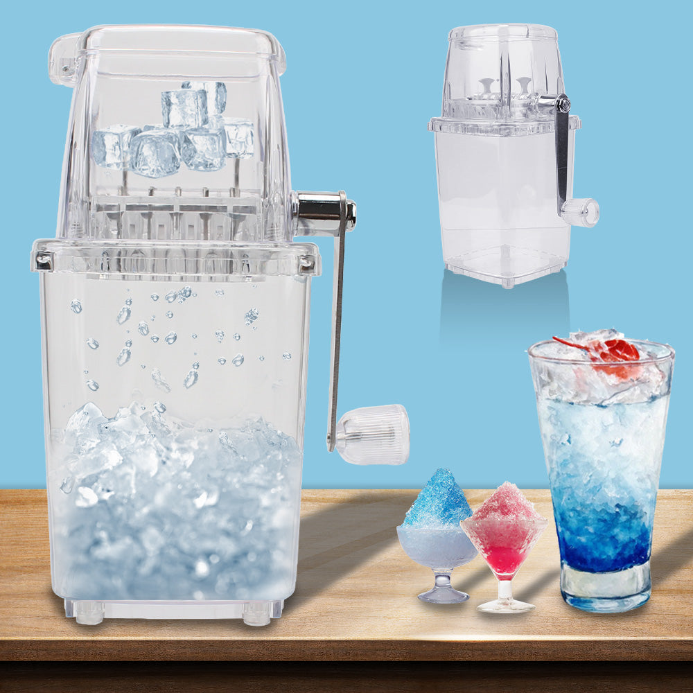 Multi-function for Home Kitchen Bar Ice Blenders Tools Manual Ice Crusher Hand Shaved Ice Machine Portable 1.25L Capacity