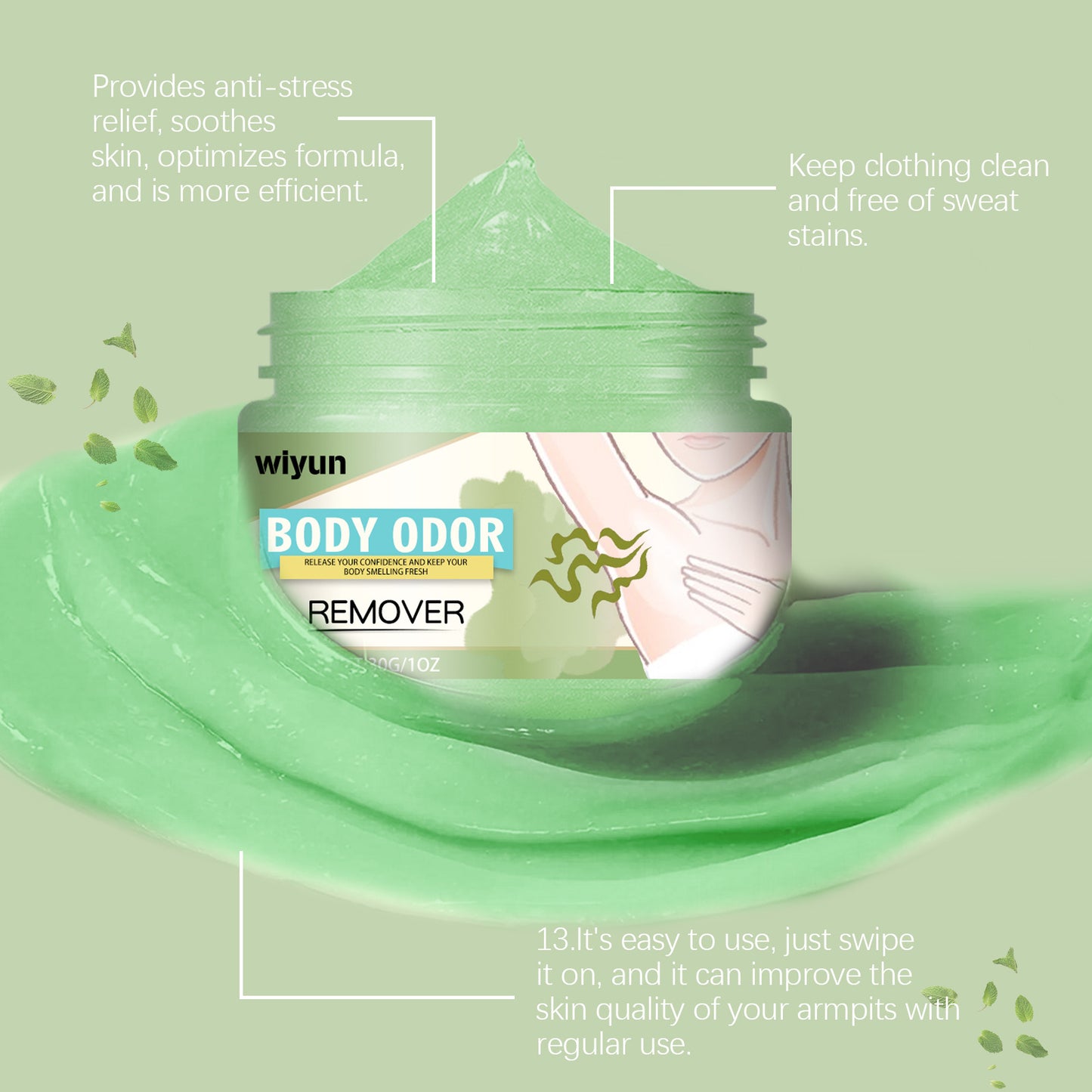 Effective Body Odor Removal Cream Sweat Eliminator Underarm Odor Treatment Bad Smell Antiperspirants Lasting Armpit Deodorizer