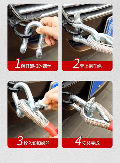 New Car Towing Rope Off-road Vehicle Can Tow 20 Tons of Rescue Rope Upgraded Version Which Is Very Reliable and Wear-resistant
