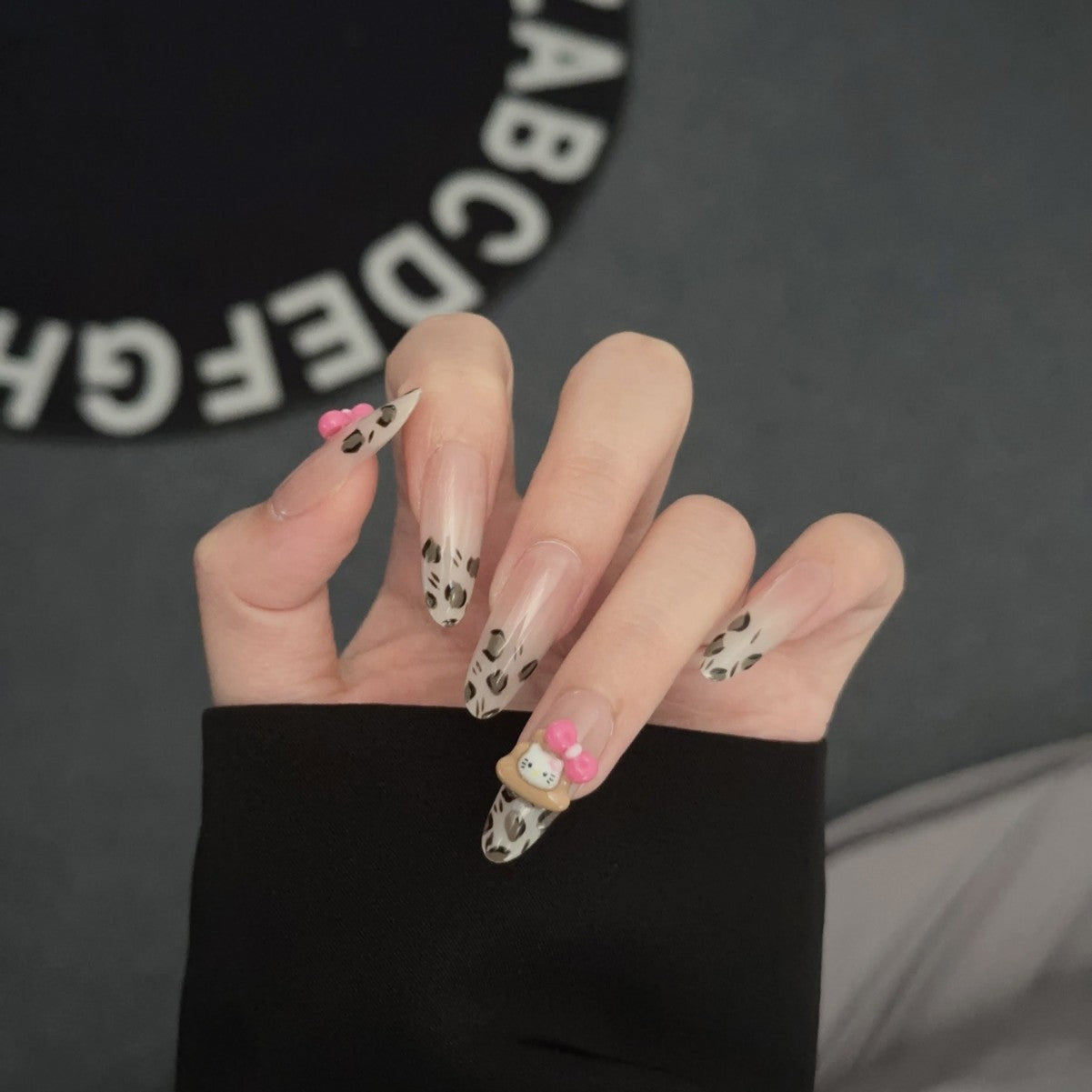 10Pcs Short Press On Nails y2k Star Rhinestone Design Handmade Press On nails Luxury With Design Full Cover Removable Fake Nails