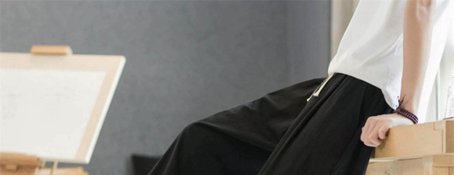 Men's Pants Cotton and Linen Male Summer New Solid Color Mens Trousers Loose Fitness Baggy Streetwear Plus Size M-5XL