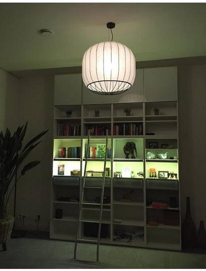 Japanese Lantern Lamp Modern Fabric Pendant Lamp For Living Room Homestays Corridors Staircase Decorative LED Cloth Hanging Lamp