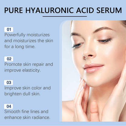 Hyaluronic Acid Serum Shrink Pores Fade Fine Lines Remove Dark Spot Improve Dry Moisturizing Lightening Repairing Facial Essence