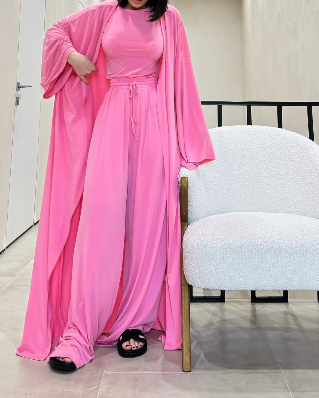 Women's clothing 2025 spring and summer new casual loose jacket sleeveless vest wide-leg trousers three-piece club clothing Vest