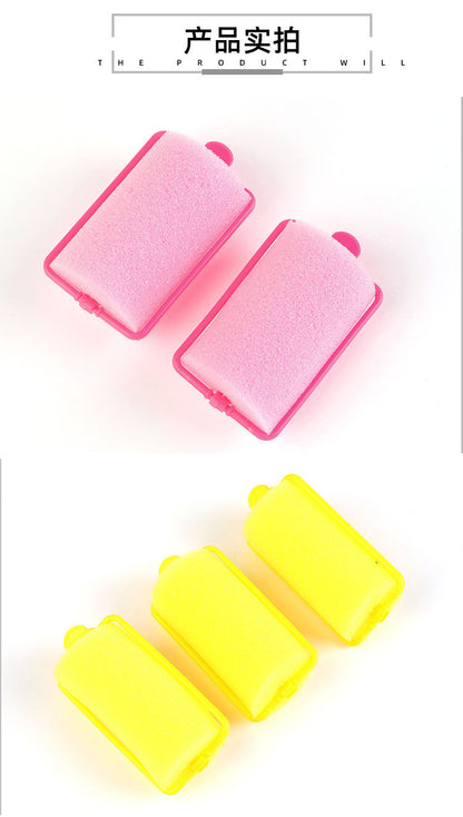 Soft Sponge Foam Cushion Hair Rollers Curlers Hairdressing Kit DIY Home Hair Styling Tool Hair Salon for Barber DIY Curls Random