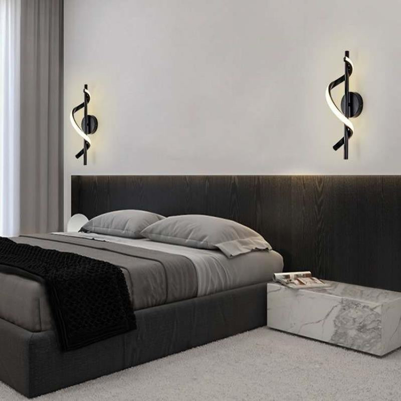 Modern LED Wall Lamp Black Gold Decorative Lighting Living Room Corridor Indoor Fixtures  Minimalist