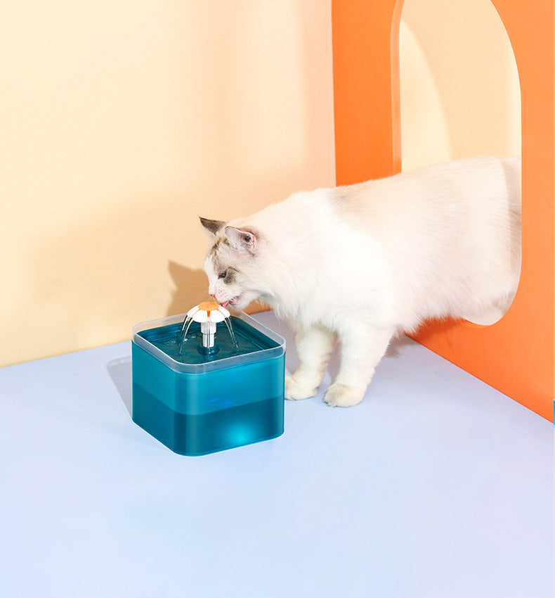 Cat Water Fountain, 67oz/2L Automatic Cat Drinking Fountain, Pet Water Fountain with LED Light and Filter for Cats and Small Dog