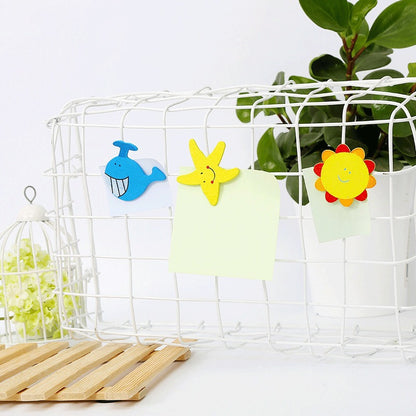 12 Cute Baby Fridge Magnets, Wooden Cartoon Animals Fridge Magnetic Magnetic Stickers, Colorful Kids Toys for Kids